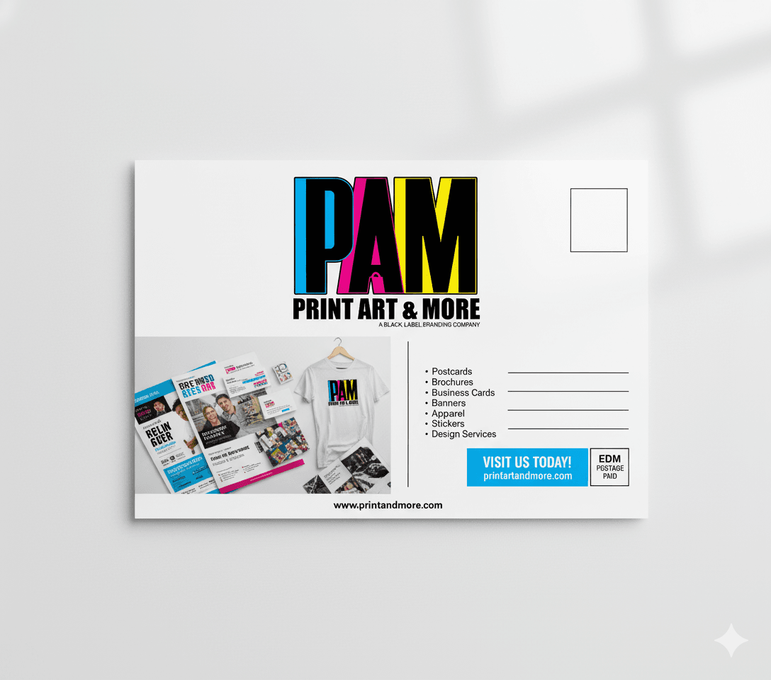 print art and more EDDM postcard