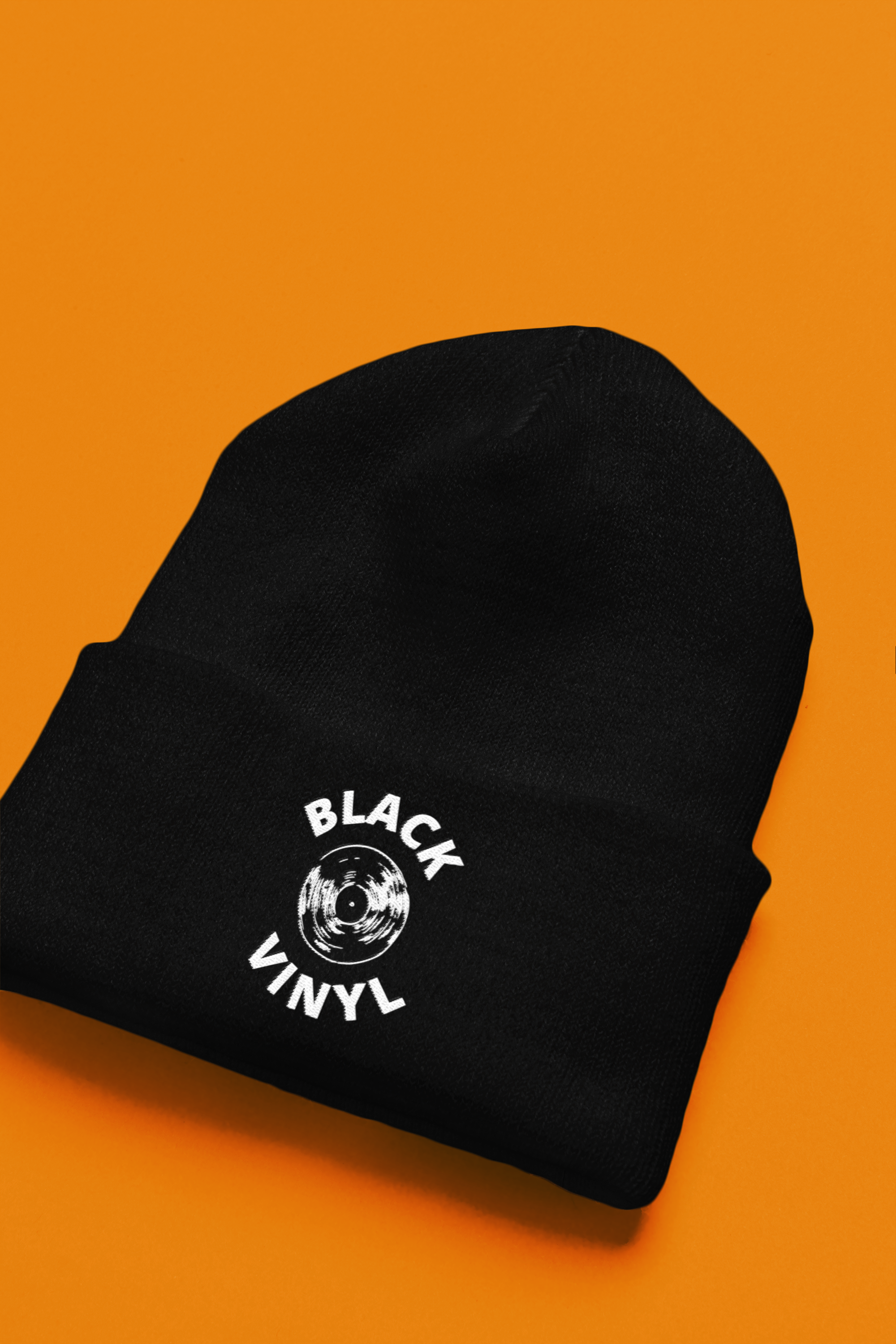 Black Vinyl Beanie