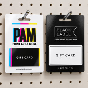 Hanging gift card holders